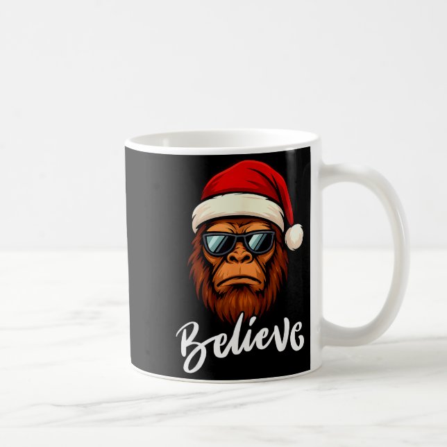 Santa Bigfoot Christmas Funny Sasquatch Believe Xm Coffee Mug (Right)