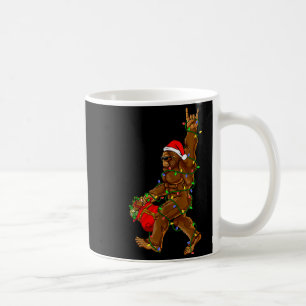 Santa Bigfoot Christmas Lights Funny Sasquatch Bel Coffee Mug