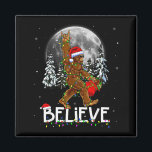 Santa Bigfoot Christmas Lights Funny Sasquatch Bel Magnet<br><div class="desc">Santa Bigfoot Christmas Lights Funny Sasquatch Believe Xmas</div>