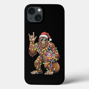 Santa Bigfoot Christmas Lights Rock Funny  iPhone 13 Case