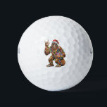Santa Bigfoot Christmas Lights Rock Funny  Golf Balls<br><div class="desc">Santa Bigfoot Christmas Lights Rock Funny Sasquatch Believe</div>