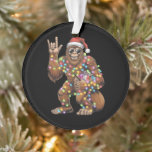 Santa Bigfoot Christmas Lights Rock Funny  Ornament<br><div class="desc">Santa Bigfoot Christmas Lights Rock Funny Sasquatch Believe</div>