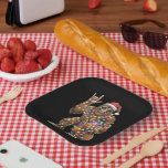 Santa Bigfoot Christmas Lights Rock Funny  Paper Plate<br><div class="desc">Santa Bigfoot Christmas Lights Rock Funny Sasquatch Believe</div>