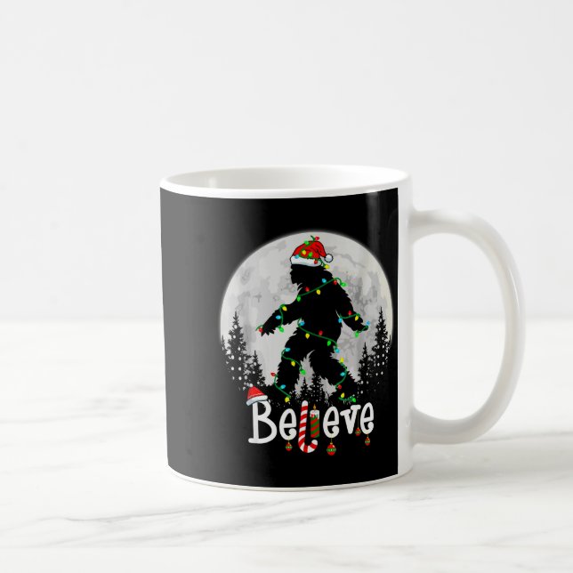 Santa Bigfoot Christmas Sasquatch Believe Xmas Men Coffee Mug (Right)