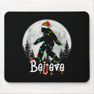 Santa Bigfoot Christmas Sasquatch Believe Xmas Men Mouse Pad