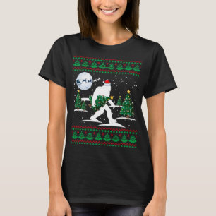 Santa Bigfoot & Christmas Tree Sasquatch Ugly Chri T-Shirt