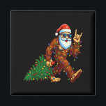 Santa Bigfoot Christmas Tree Xmas Funny Christmas  Magnet<br><div class="desc">Santa Bigfoot Christmas Tree Xmas Funny Christmas Men Women</div>