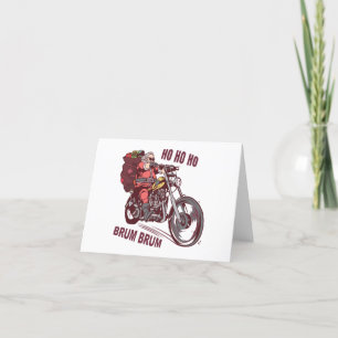 Santa Biker Christmas Costume for Bikers Invitatio Thank You Card