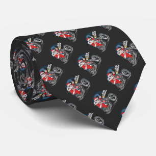 Santa Biker Christmas  Tie