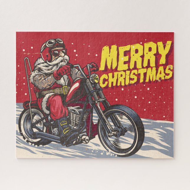 Santa Biker Jigsaw Puzzle (Horizontal)