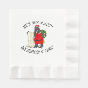Santa Bin Chicken Napkin