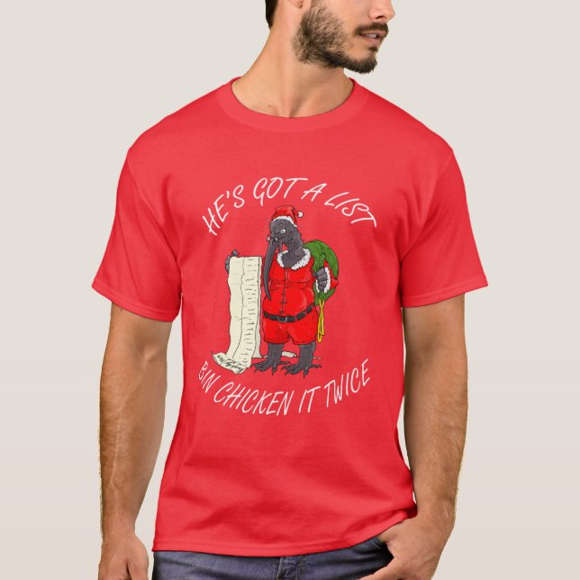 Santa Bin Chicken Oversized T-Shirt (Front)