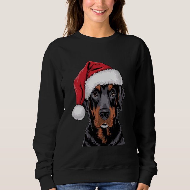 Santa Black Lab Christmas Dog Labrador Lover Lab M Sweatshirt (Front)