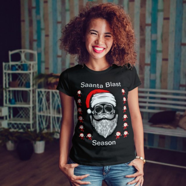 Santa Blast Season Christmas Women T-Shirt (Creator Uploaded)