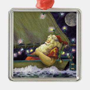 Santa Boat ornament