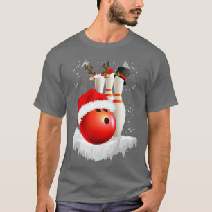 Santa Bowling Set Funny Bowling Lover T T-Shirt