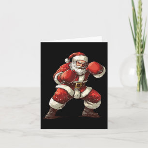 Santa Boxing Xmas Mma Muay Thai Lover Boxer Christ Card