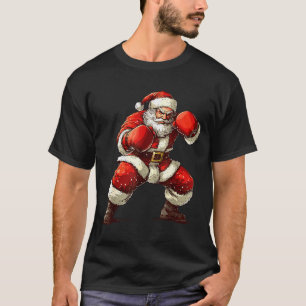 Santa Boxing Xmas Mma Muay Thai Lover Boxer Christ T-Shirt