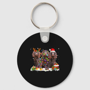 Santa Boykin Spaniel Dog Gorgeous Reindeer Christm Key Ring