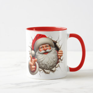 Santa breaking out of mug