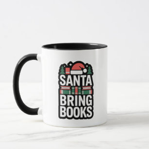 Santa Bring Books Christmas Book Lover Mug