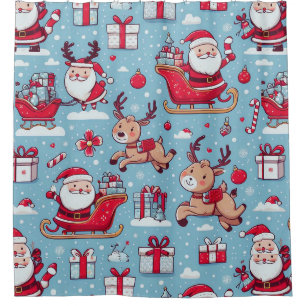 Santa Bring present Shower Curtain