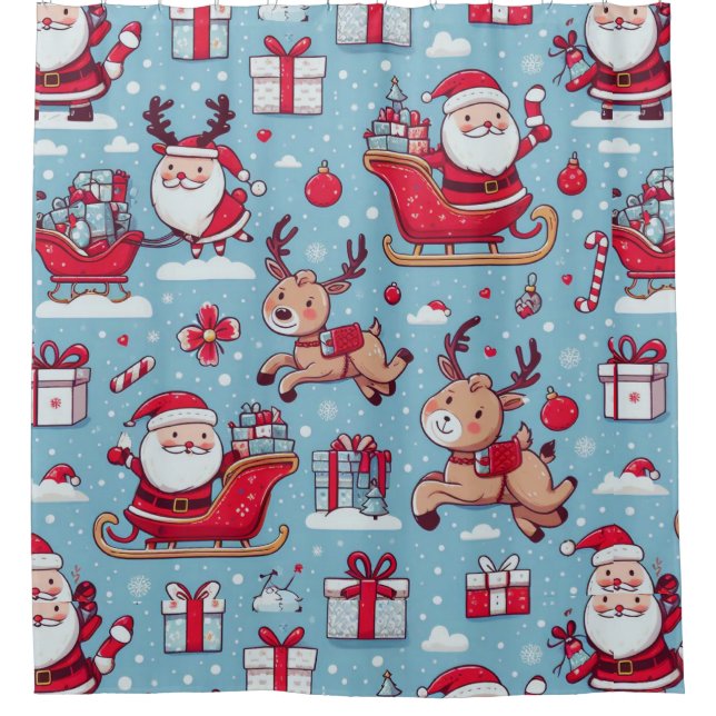 Santa Bring present  Shower Curtain (Front)