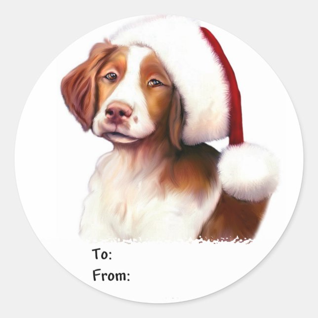 Santa Brittany Christmas Gift Tags (Front)