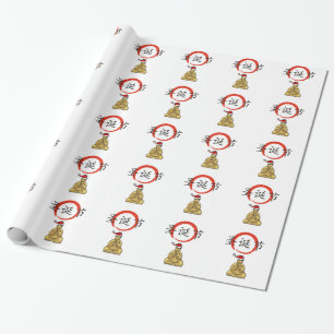 Santa Buddha Happy Christmas Wrapping Paper