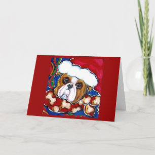 Santa Bulldog Holiday Card