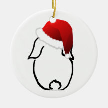 Santa Bunny Christmas Ornament