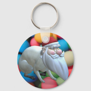 Santa Bunny Key Ring