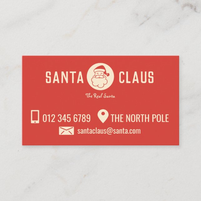 Santa Business Card (Front)
