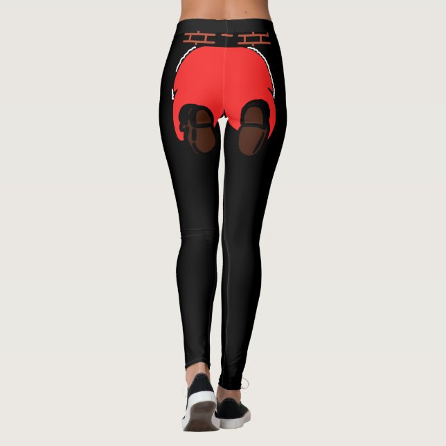 Santa Butt Leggings Black (Back)