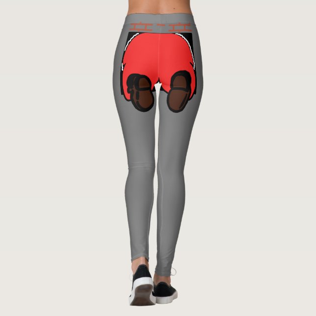 Santa Butt Leggings Grey (Back)