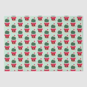 Santa Cactus Holiday Christmas Tissue Paper