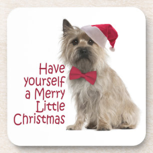 Santa Cairn Terrier Coasters