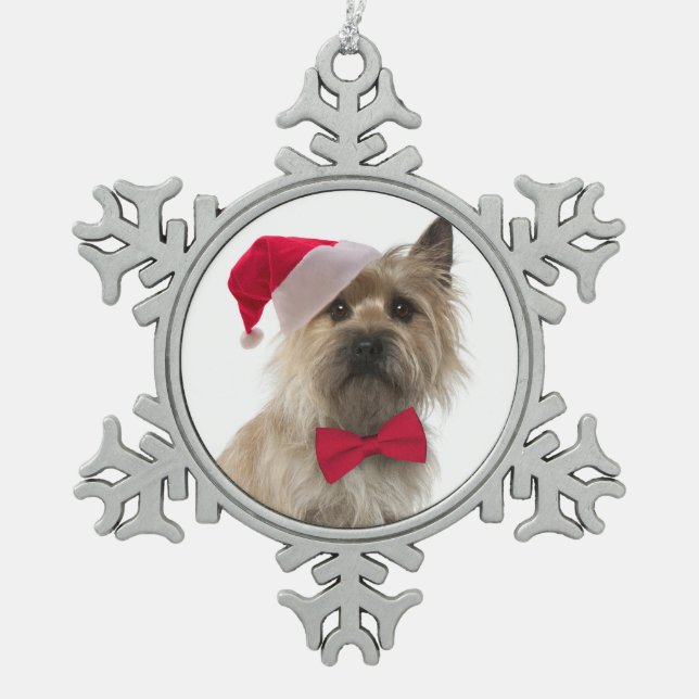 Santa Cairn Terrier Ornament (Front)