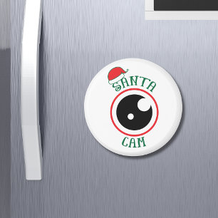 Santa Cam Cute Modern Festive Christmas Magnet