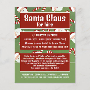 Santa Candy, Santa Claus Entertainer Advertising Flyer