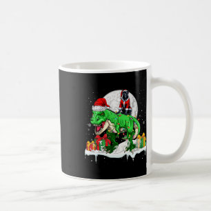 Santa Cane Corso Riding T-rex Christmas Owner Kids Coffee Mug
