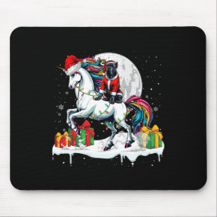 Santa Cane Corso Riding Unicorn Christmas Owner Ki Mouse Pad