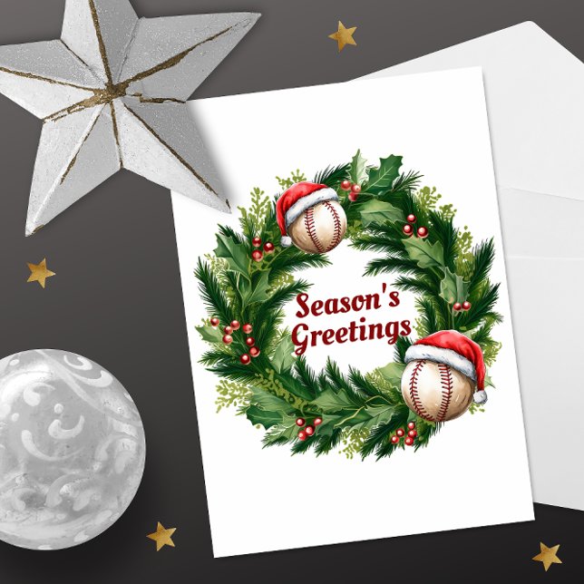 Santa Cap Baseball Holiday Card (Creator Uploaded)