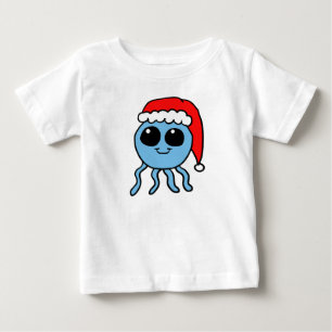 Santa Cap Kawaii Octopus Baby T-Shirt