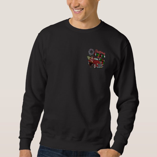 Santa Car With Pine Tree For Christmas Season Sweatshirt (Front)