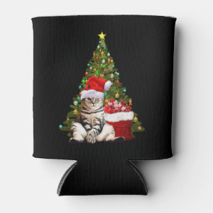 Santa Cat Can Cooler