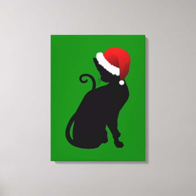 Santa Cat Canvas Print (Front)