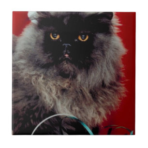 Santa Cat Ceramic Tile