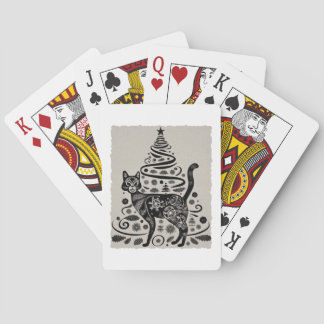 Santa Cat Christmas Gamer T-Shirt: Get Your Festiv Playing Cards