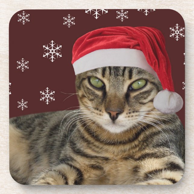 Santa Cat Coasters (Front)